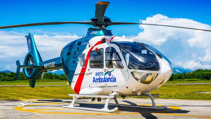 Hubschrauber des Luftrettungsdienstes HELIDOSA,Dominikanische Republik